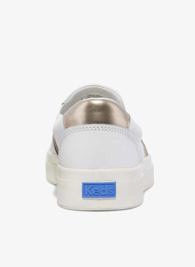 Keds Keds Women's Pursuit Leather Slip On  Casual Sneaker White